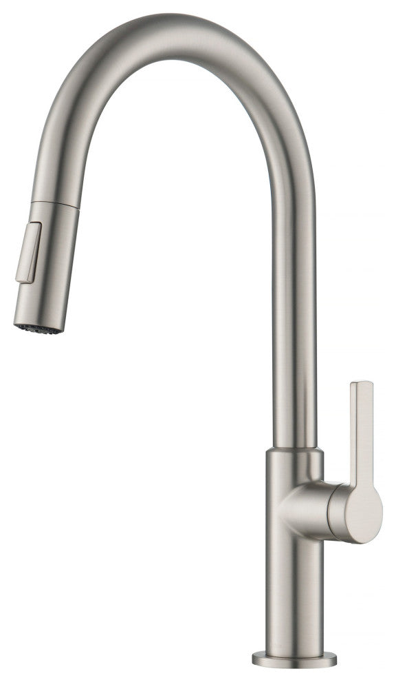 Oletto Pull-Down 1-Hole Kitchen Faucet, Spot Free Stainless Steel