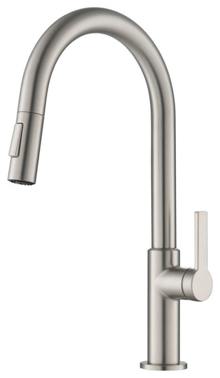 Oletto Pull-Down 1-Hole Kitchen Faucet, Spot Free Stainless Steel