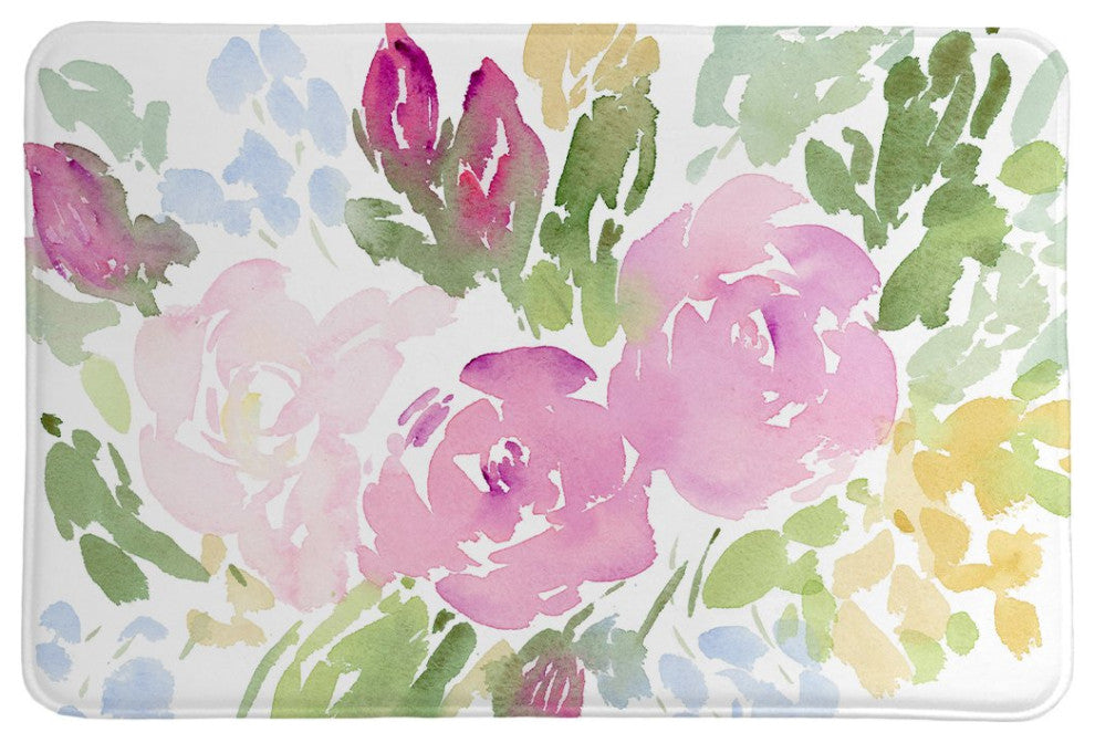 Laural Home Penelope's Poppies Memory Foam Rug