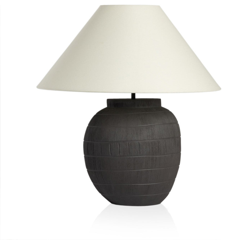 Muji Table Lamp-Textured Matte Black