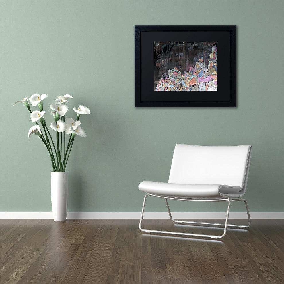 Lauren Moss 'Galdhopiggen' Art, Black Frame, Black Matte, 14"x11"