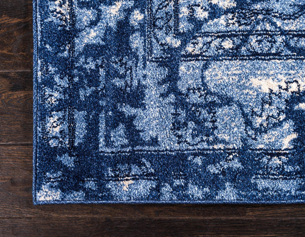 Rug Unique Loom La Jolla Blue Runner 2' 7 x 10' 0