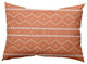 Mudcloth Indoor/Outdoor Lumbar Pillow, Coral, 14x20"