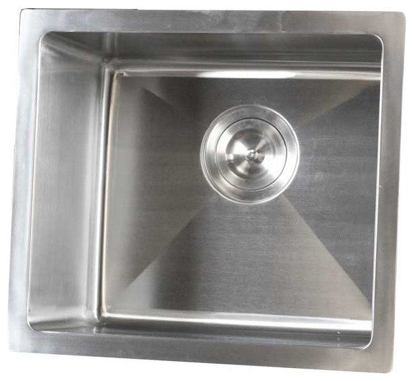 Stainless Steel Undermount Single Bowl Kitchen/Bar/Prep Sink, Stainless Steel Br