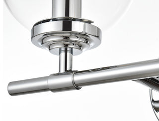 2 Light Chrome And Clear Bath Sconce