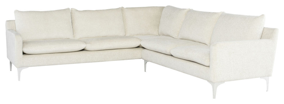 Anders Coconut Fabric Sectional Sofa, HGSC847