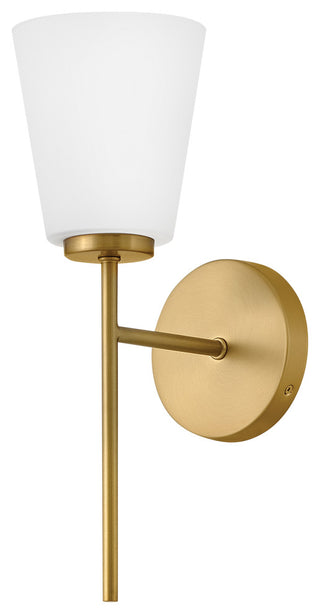 Lark Bri Medium Single Light Vanity, Lacquered Brass