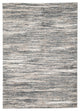 Benzara BM280226 Modern Area Rug, Smokey Lined Design, Soft Fabric, Ivory, Beige