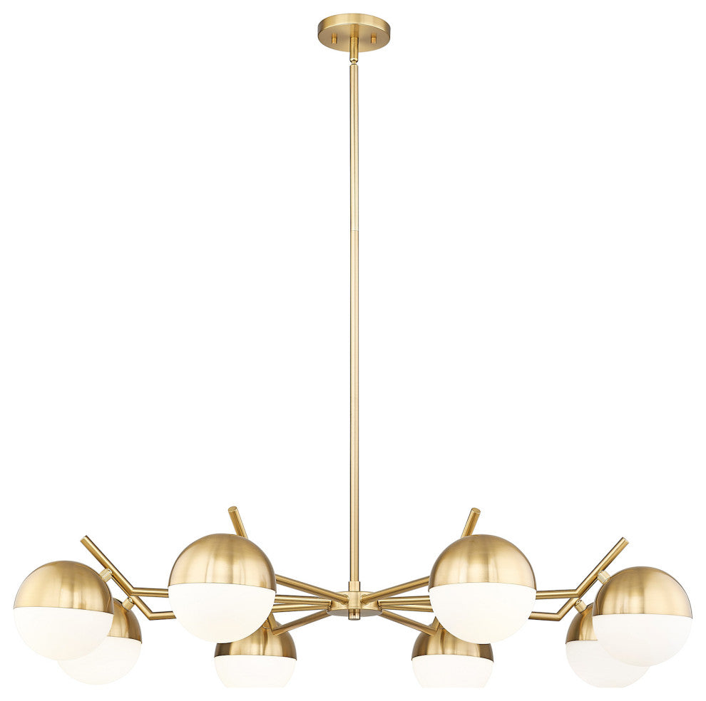Z-Lite 7517-8 Realm Sphere 8 Light 44"W Chandelier - Modern Gold