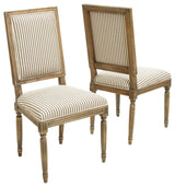 GDF Studio Martin Weathered Stripe Dining Chairs, Dark Coffee, Set of 2