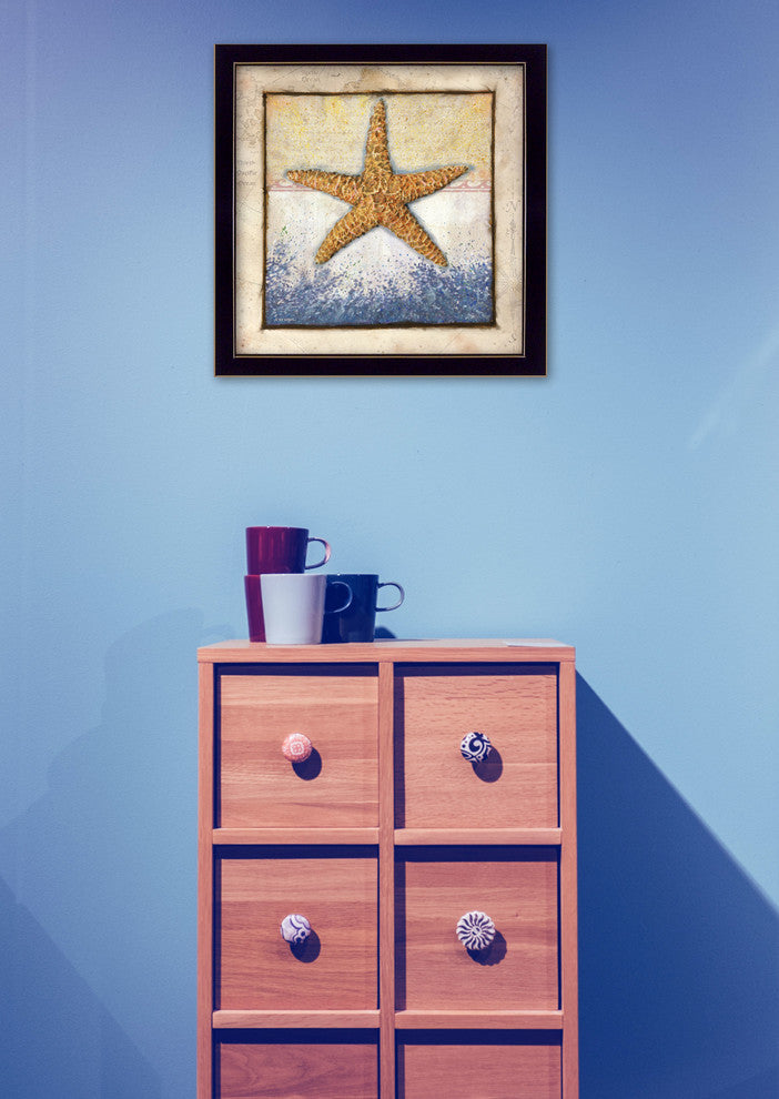 "Starfish" By Ed Wargo, Printed Wall Art, Ready To Hang, Black Frame