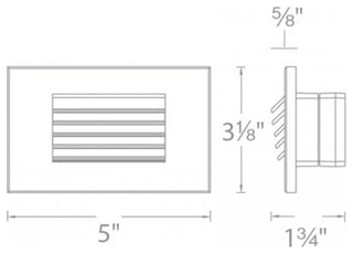 LED Horizontal Louvered Step and Wall Light, White
