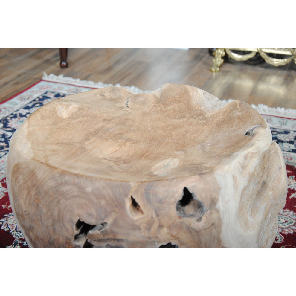 NSMC129 Teak Rootball Tractor Seat