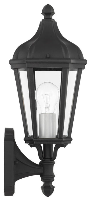 Morgan 1 Light Textured Black/Silver Cluster Small Up Outdoor Wall Lantern
