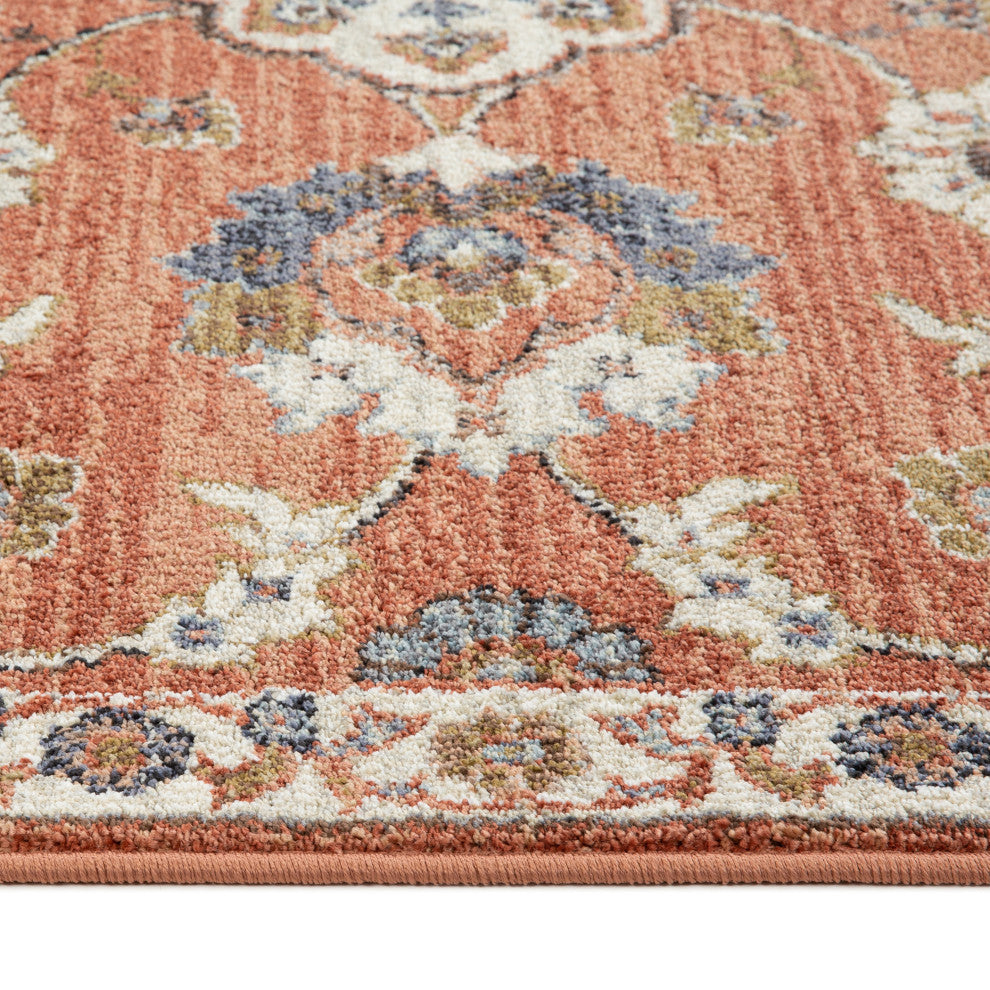 Jordan Bea Power-Loomed Polypropylene Area Rug, Orange, 6'7"x9'