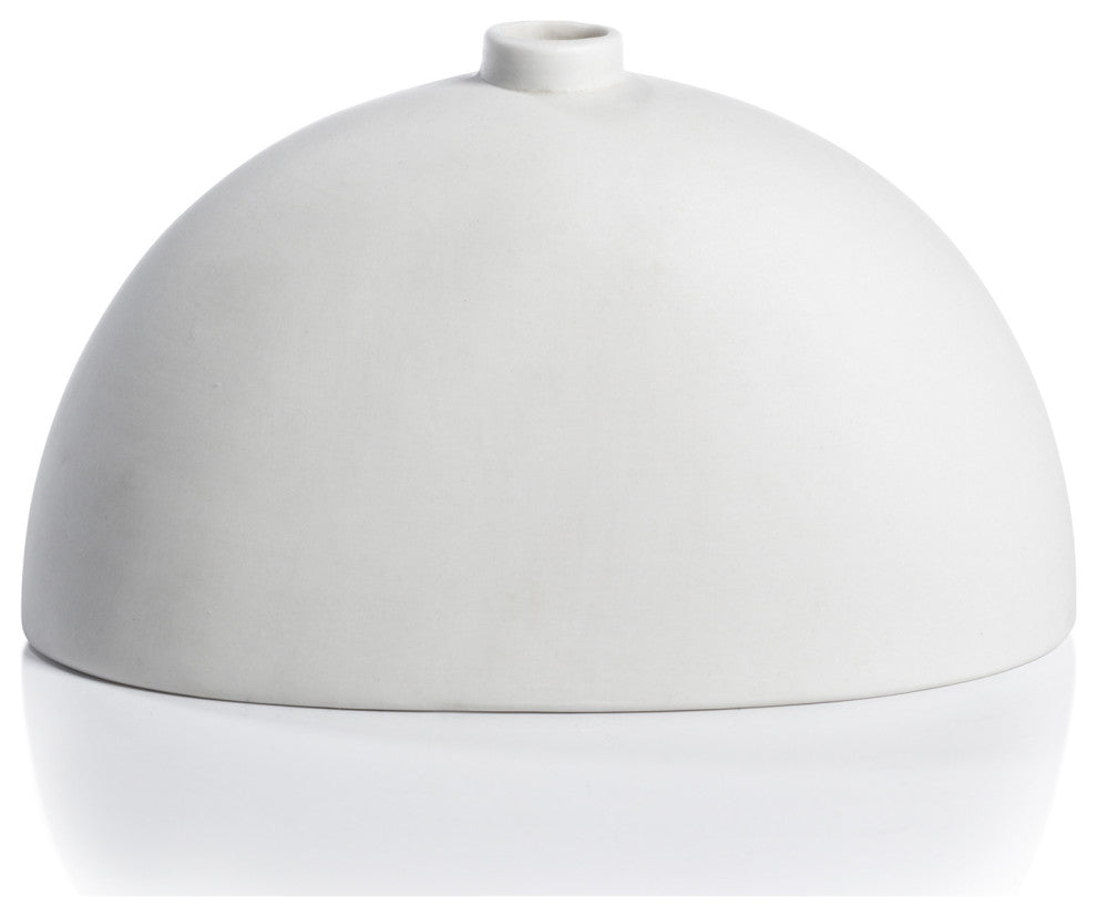 Lucca All-White Ceramic Vase, Small