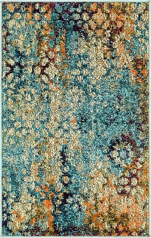Rug Unique Loom Vita Turquoise Rectangular 2' 2 x 3' 0