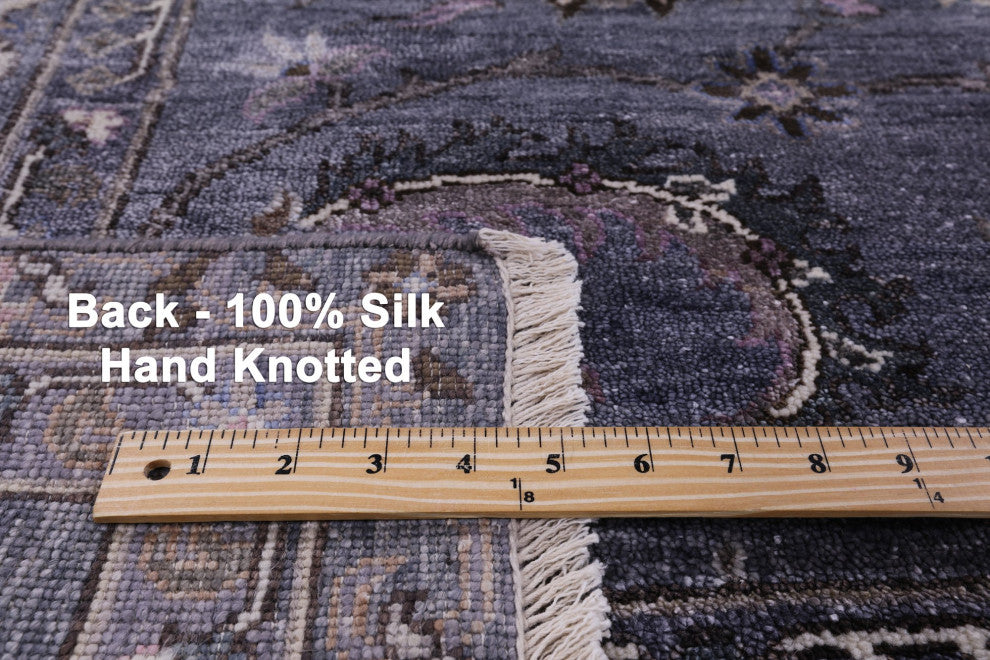 Persian Handmade Silk Rug 7' 8" X 9' 6" Q9028