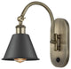 Innovations 518-1W-AB-M8-BK-LED Smithfield 1 Light 7" Sconce, Antique Brass