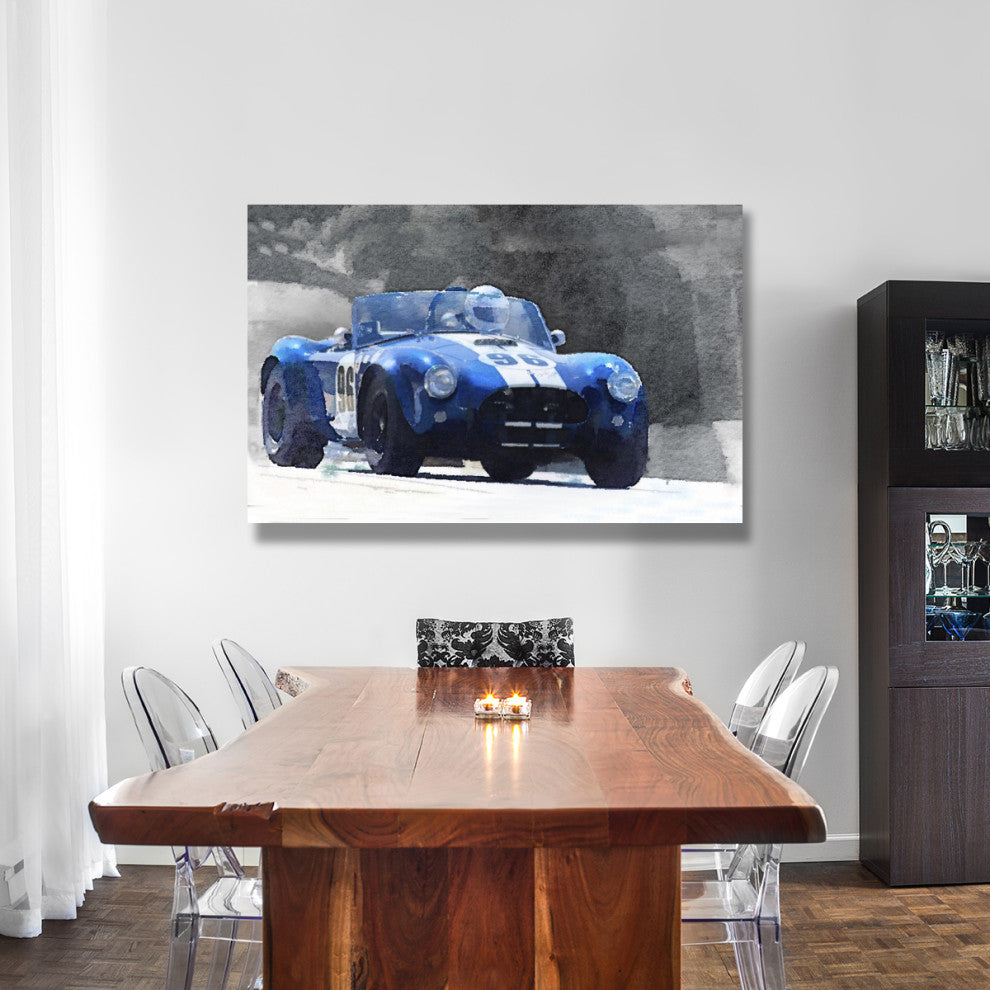 "1964 AC Cobra Shelby Racing Watercolor" Fine Art Print