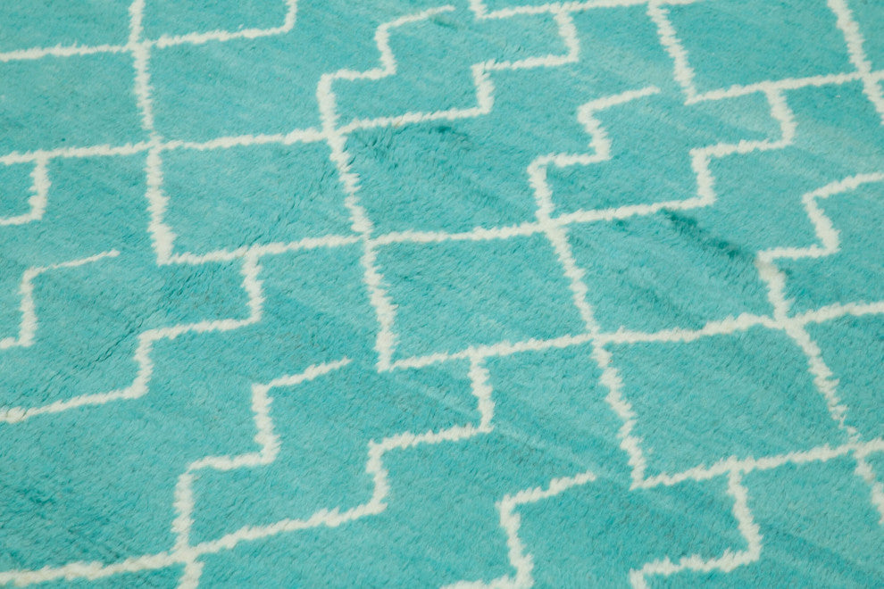 Rug N Carpet - Handmade Decorative 7' 6'' x 9' 4'' Moroccan Area Rug