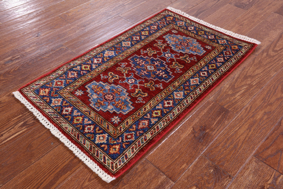 Super Kazak Hand-Knotted Wool Rug 2' 2" X 3' 3" - Q12985