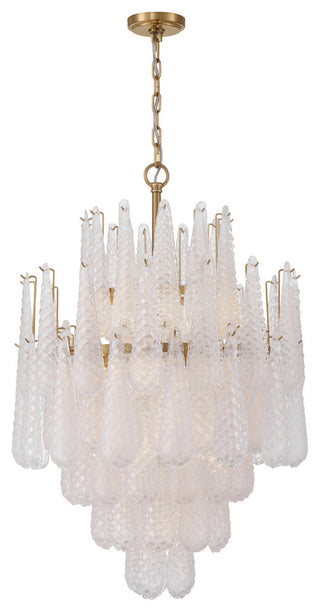 Crystorama Lighting Group OLL-6006 Ollie 16 Light 26"W Waterfall - Aged Brass /