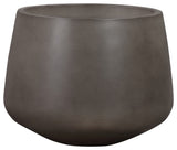Amethyst Medium Round Lightweight Concrete Indoor/Outdoor Planter, Gray