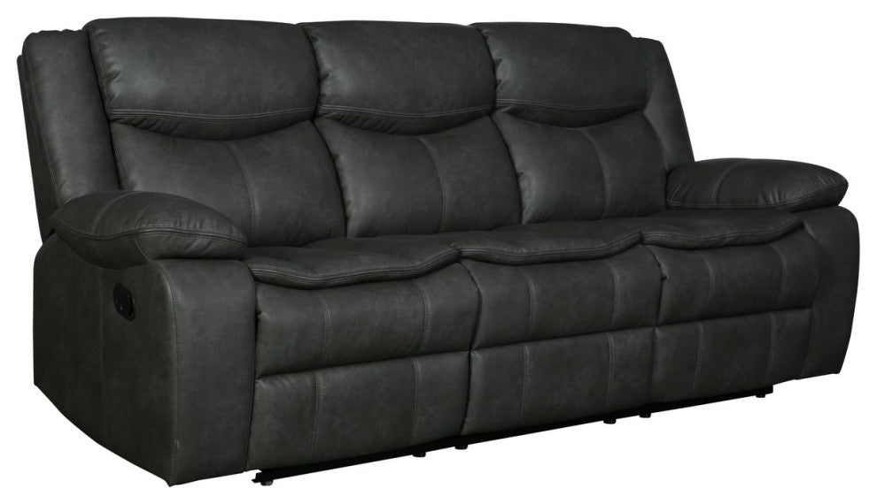Arlington Leather Air Reclining Sofa Gray
