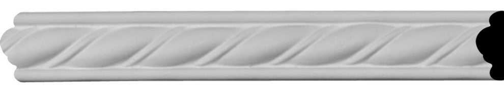 1 1/8"H x 3/8"P x 96"L Crendon Roped Panel Moulding