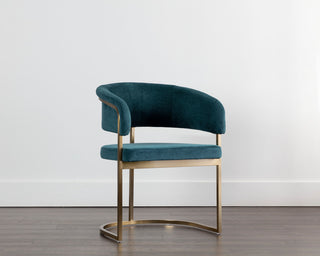 Marris Dining Armchair Gold Danny Teal