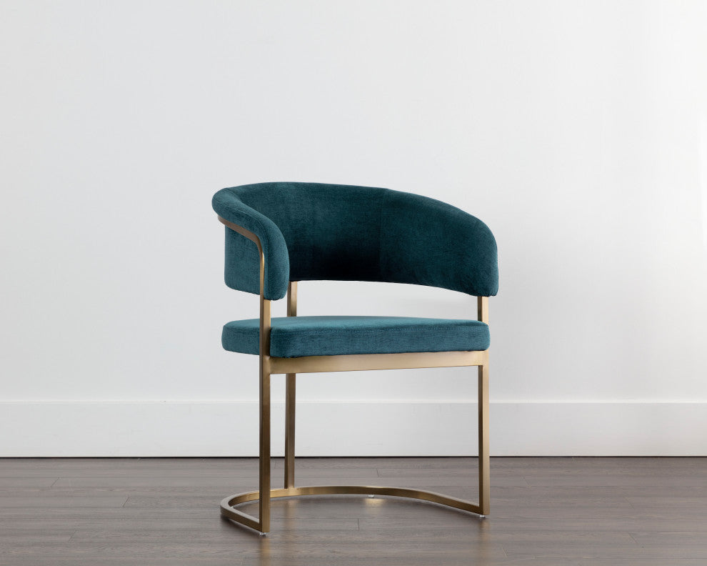 Marris Dining Armchair Gold Danny Teal