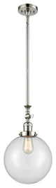 X-Large Beacon 1-Light Mini Pendant, Polished Nickel, Clear