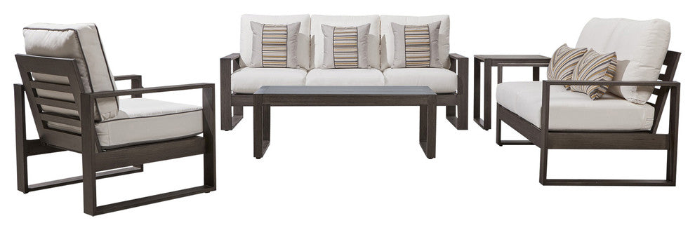 Tanglewood 5-Piece Patio Seating Group With Cushions, Canvas Canvas