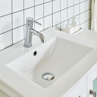 Vanity Art Vanity Set With Ceramic Top, 60", White, Standard Mirror