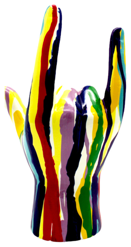 Interior Illusions Plus  Graffiti I Love You hand Tabletop  - 9" tall