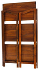 Stratford 3-Shelf Folding Bookcase, Warm Brown, 3-Shelf