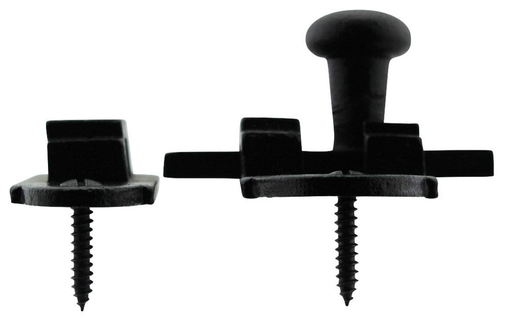 Slide Style Cabinet Latch Black Iron 3 1/4 Inch x 1 1/4 Inch Pack of 3