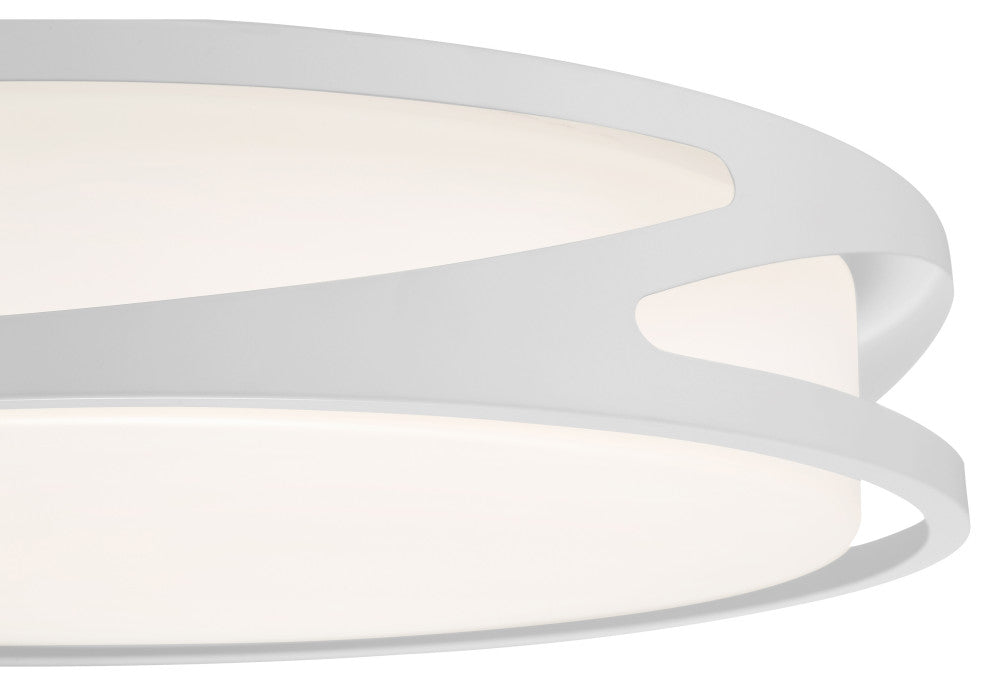 Lucia LED Flush Mount, White