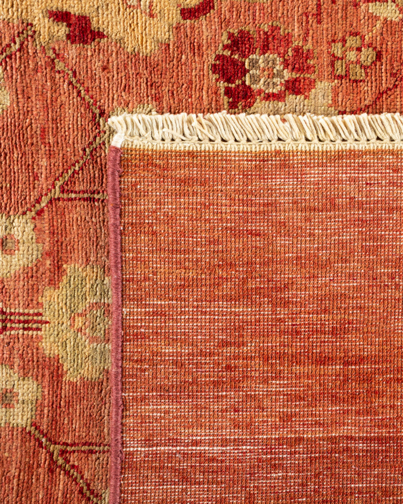 Eclectic, One-of-a-Kind Hand-Knotted Area Rug Pink, 7' 10" x 10' 1"