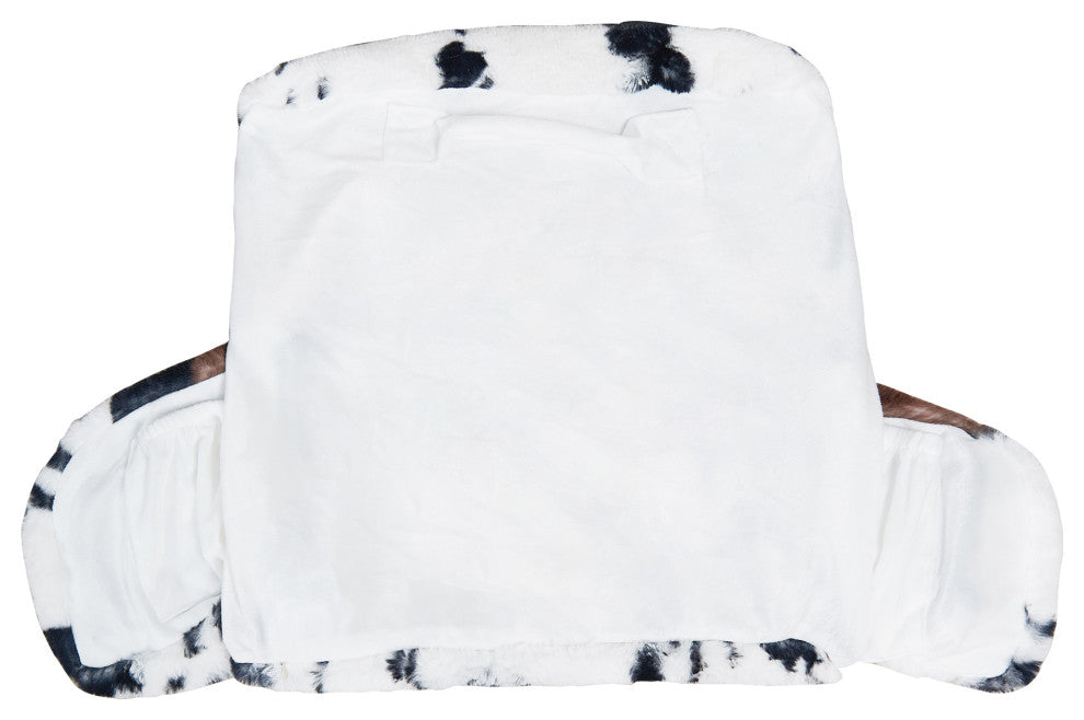 Home Soft Things Animal Pattern FauxFur Bedrest Shell, NO INSERT, Cows Flowers, 20" X 18" X 17"
