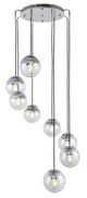 Elegant 1142D30PN Beckett 8 Light Polished Nickel Chandelier