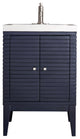 James Martin E213V24NVBWG Vanity Cabinet Navy Blue With White Glossy Countertop