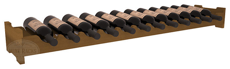 12-Bottle Scalloped Wine Rack, Redwood, Oak Stain