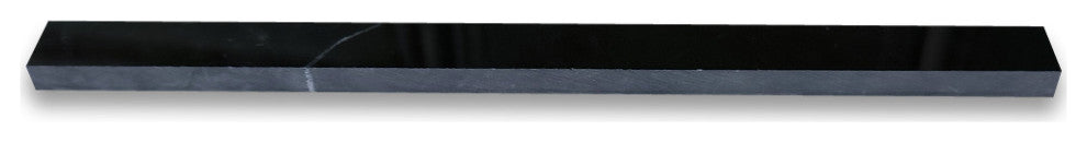 Nero Marquina Black Marble Beveled Pencil Edging Trim Molding Polished, 1 piece