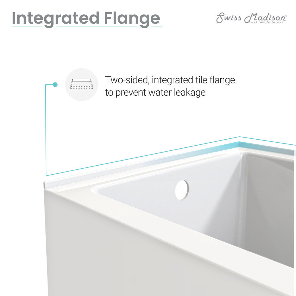 Claire Alcove Corner Apron Tub, Right-Hand Drain