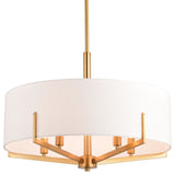 Vaxcel Lighting H0273 Surrey 5 Light 22"W Drum Chandelier - Natural Brass