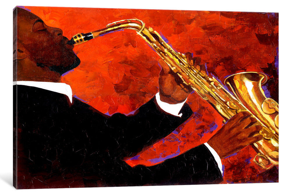 "Man on Fire" by Keith Mallett, 40x26x1.5"