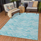 Indoor/Outdoor Seabreeze SZ2 Teal Machine Washable 10' x 14' Rug