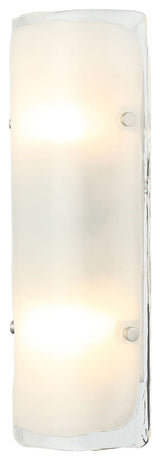 Varaluz 385W02 Fairchild 2 Light 16" Tall Wall Sconce - Black / Polished Nickel